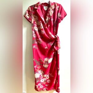 David Warren Vintage Side Tie Wrap Long Dress - size 8